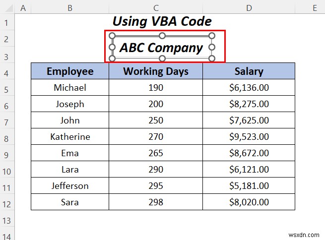 Excel 텍스트 상자에서 텍스트 강조 표시하는 3가지 방법