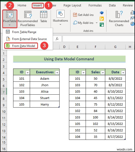 Excel 데이터 모델에서 데이터를 가져오는 방법(쉬운 방법 2가지)