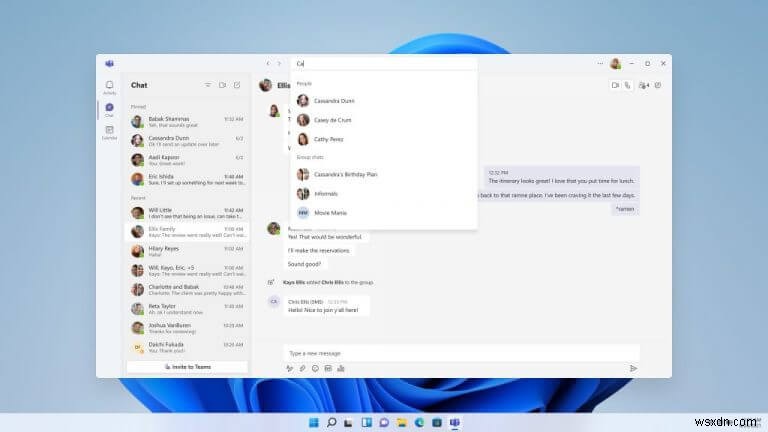 Windows 11의 새로운 소비자용 Teams 앱, 인사이더 대상 배포 시작