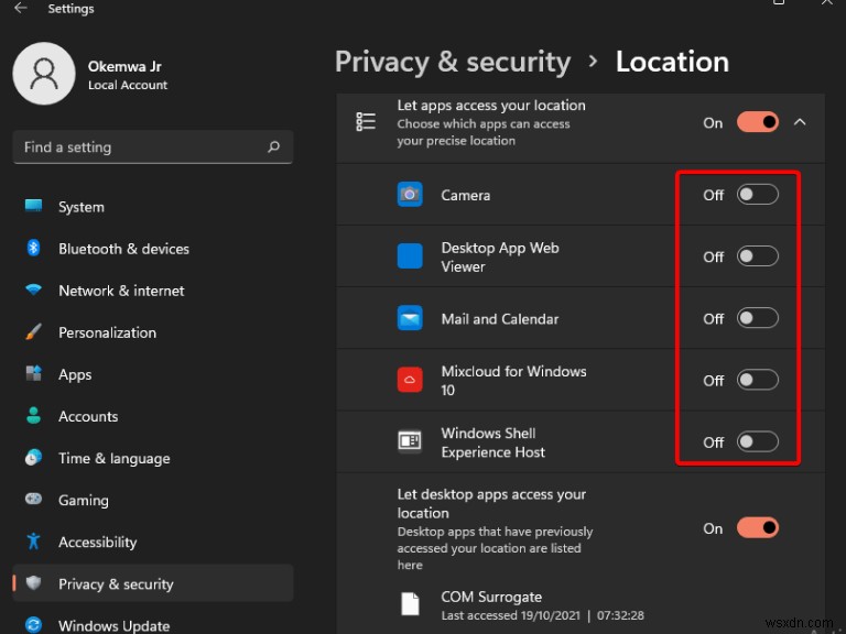 Windows 11에서 마이크·카메라·위치 정보를 사용 중인 앱 확인 및 차단하는 방법