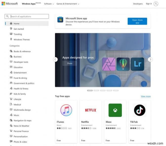 Windows 11 감성을 담아 새롭게 태어난 Microsoft Store 웹 버전