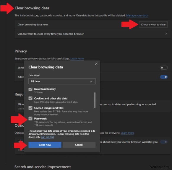 Windows 11의 Microsoft Edge에서 암호를 저장하거나 삭제하는 방법