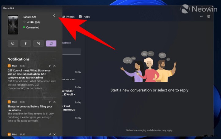 Windows Phone Link , 메시지 검색·접이식 알림 창 등 유용한 신규 기능 추가