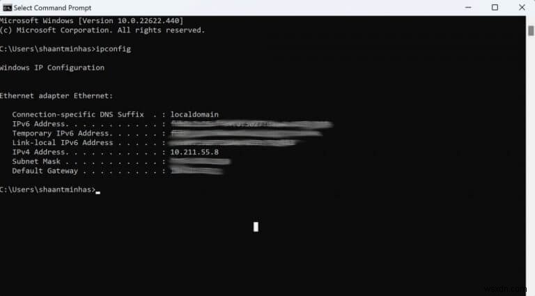 명령 프롬프트(cmd)로 Windows IP 주소 확인하는 방법