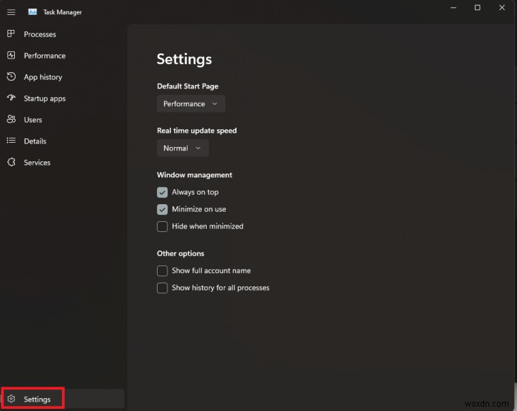 Windows 11 2022 새 작업 관리자에서 다크 모드·효율성 모드 활성화하는 방법