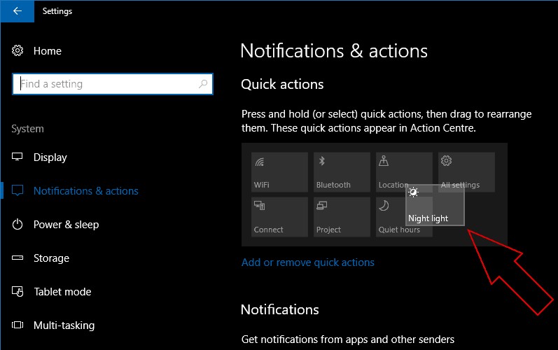 Windows 10 알림 센터에서 빠른 작업을 사용자 지정하는 방법