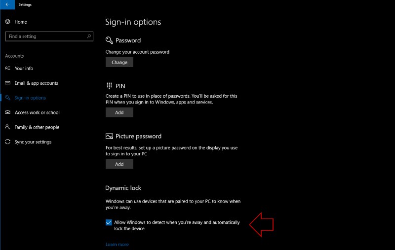 Windows 10 동적 잠금 기능으로 자리를 비울 때 PC 자동 잠금 설정하기