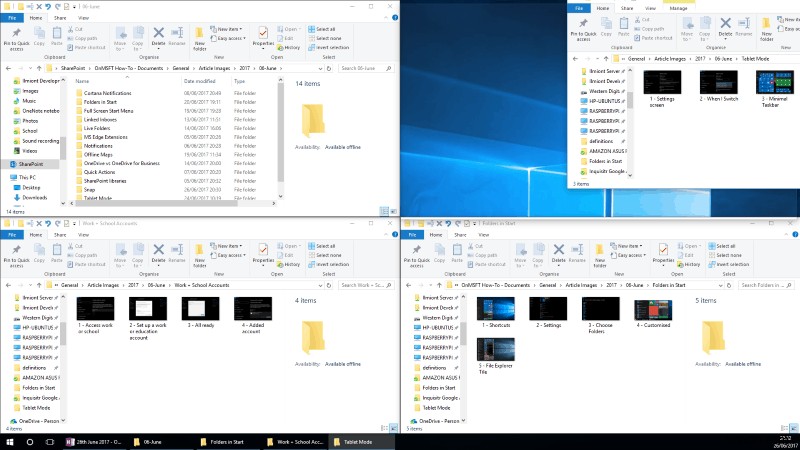 Windows 10 스냅 기능으로 앱 창을 화면에 정렬하는 방법