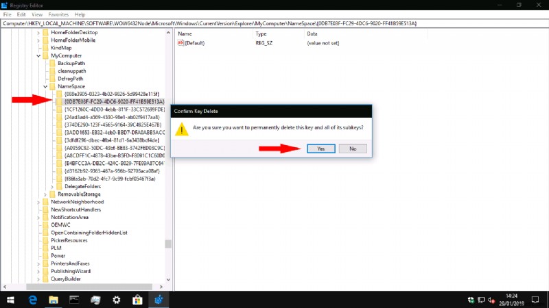 Windows 10 이 PC 에서 3D 개체 폴더 제거하는 방법