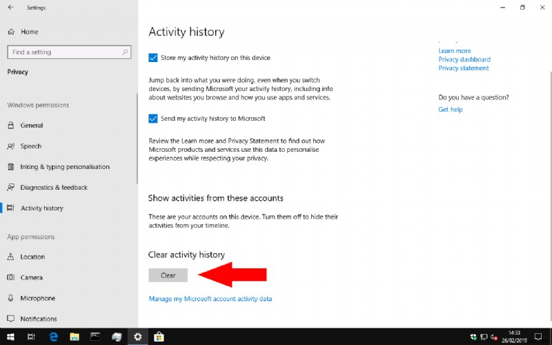 Windows 10 타임라인 기록 삭제하는 방법 총정리