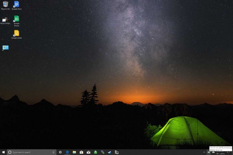 Windows 10에서 배터리 잔여 사용 시간 표시 기능 활성화하는 방법