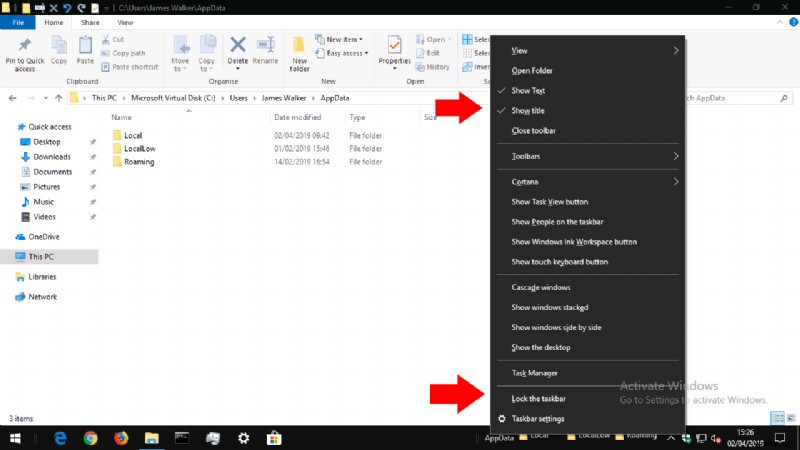 Windows 10 작업 표시줄에 도구 모음 추가하는 방법