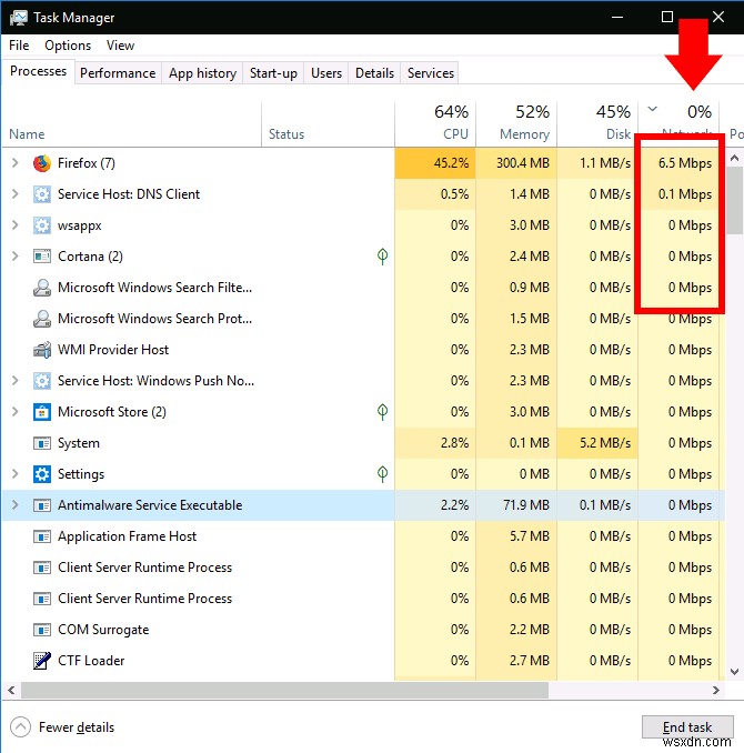 Windows 10에서 인터넷 대역폭을 사용하는 앱 확인하는 방법