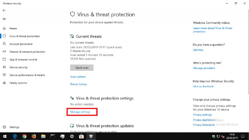 Windows 10에서 Microsoft로 바이러스 샘플 자동 전송 끄는 방법