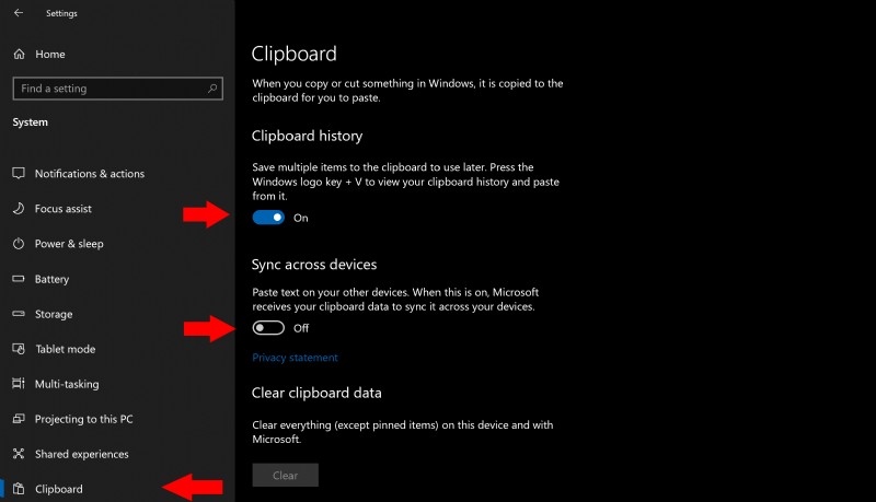 기기 간 Windows 클립보드 내용을 동기화하는 방법