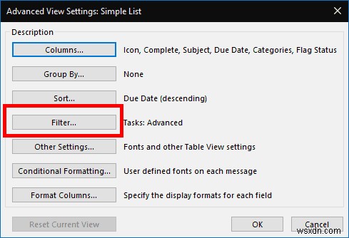 Outlook에서 시작 날짜가 미래인 작업을 숨기는 방법
