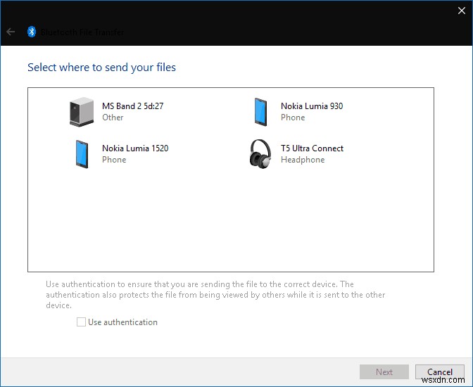 Windows 10 PC에서 블루투스로 파일 전송하는 방법