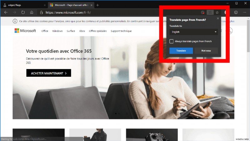 Edge Dev 브라우저에서 Microsoft 번역 기능 활성화하고 사용하는 방법