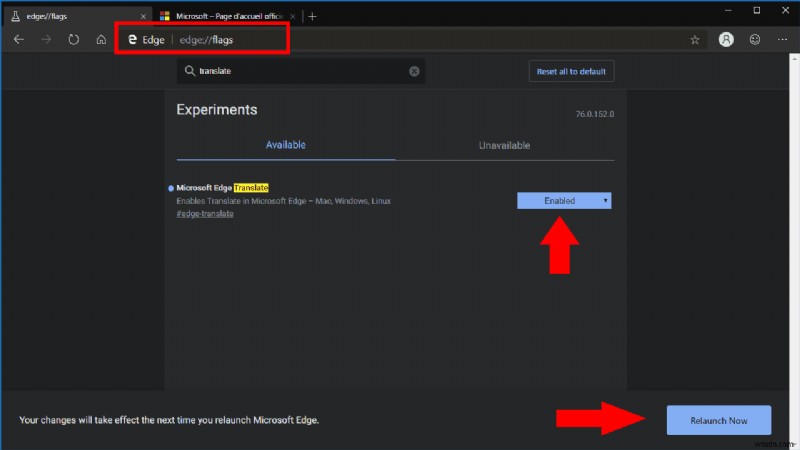 Edge Dev 브라우저에서 Microsoft 번역 기능 활성화하고 사용하는 방법