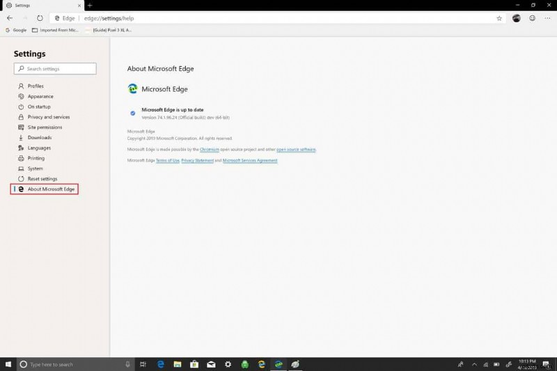 마이크로소프트 엣지(Microsoft Edge) 인사이더 최신 업데이트 확인 및 설치 방법