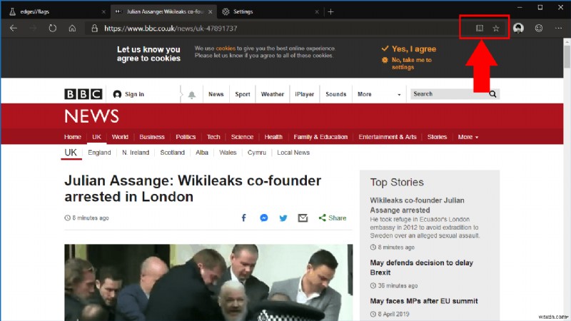Microsoft Edge Insider에서 읽기용 보기(Reading View) 활성화하는 방법