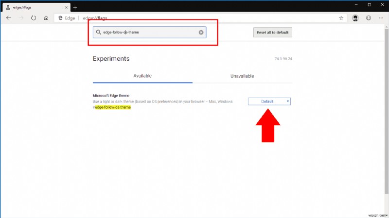 마이크로소프트 엣지(Microsoft Edge) 인사이더 빌드에서 다크 테마 강제 활성화하는 방법