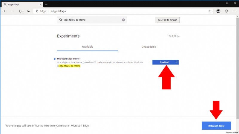 마이크로소프트 엣지(Microsoft Edge) 인사이더 빌드에서 다크 테마 강제 활성화하는 방법
