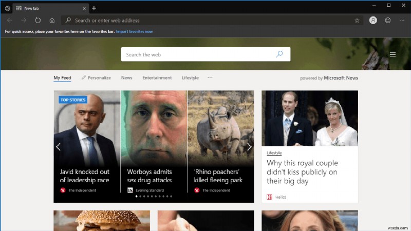 Microsoft Edge Insider 새 탭 페이지를 취향대로 꾸미는 방법