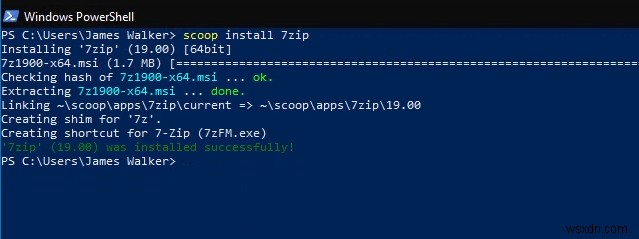 Windows 10에서 Scoop 패키지 관리자 설치하는 방법