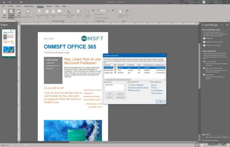 추가 비용 없이 Microsoft Publisher로 대량 이메일 보내는 방법 – 이메일 머지 완벽 가이드