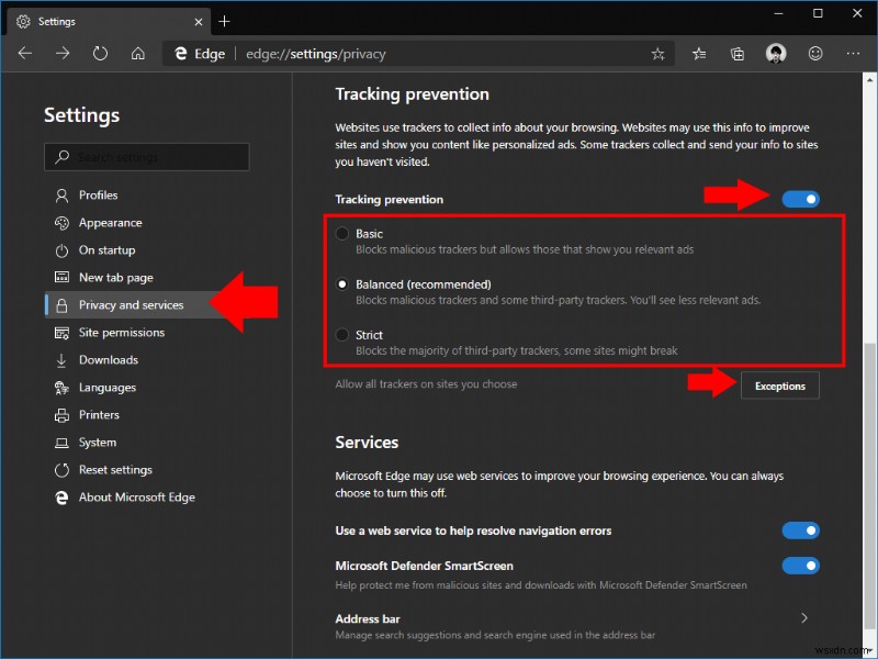 Microsoft Edge Insider에서 추적 방지 기능 활용하는 방법