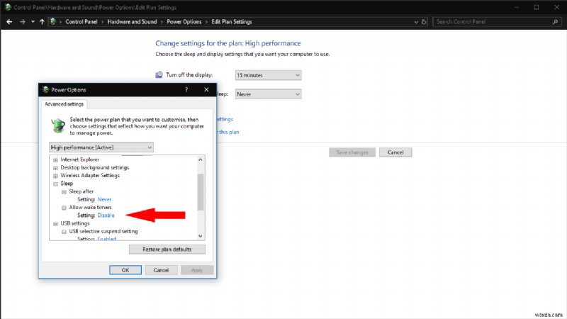 Windows 10 PC가 절전 모드에서 깨어난 원인을 확인하는 방법