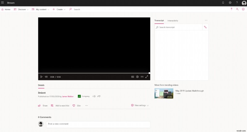 Microsoft Stream으로 원격 근무자와 영상 콘텐츠 손쉽게 공유하는 방법