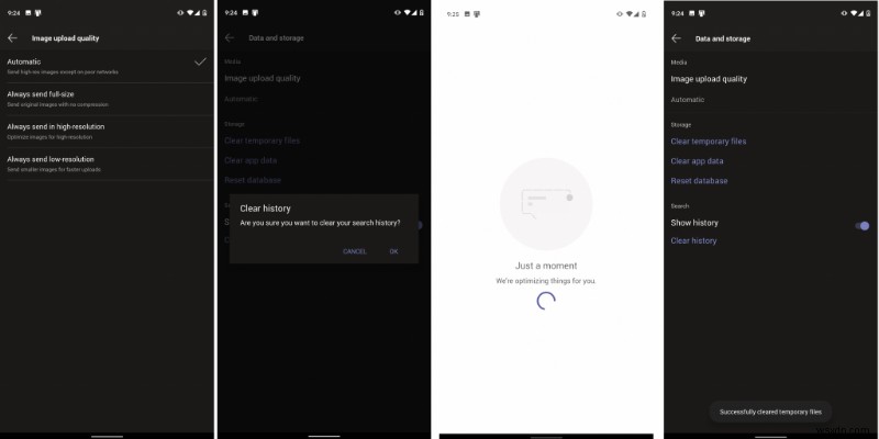 iOS·안드로이드에서 Microsoft Teams 데이터 및 저장 공간 관리하고 정리하는 방법