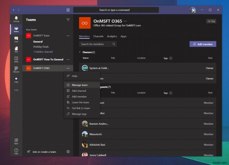 Microsoft Teams에서 팀원을 손쉽게 제거하는 방법