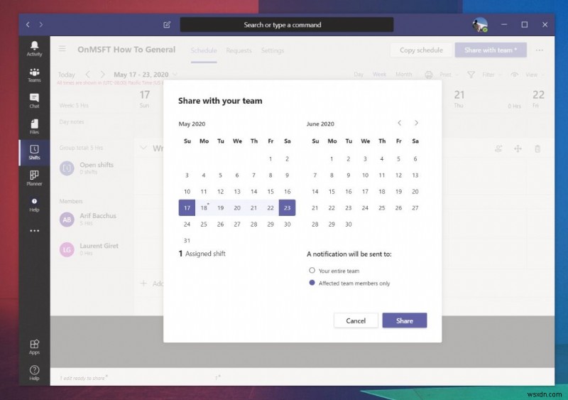 Microsoft Teams 교대근무(Shifts) 기능으로 근무 시간·일정 관리하는 완벽 가이드