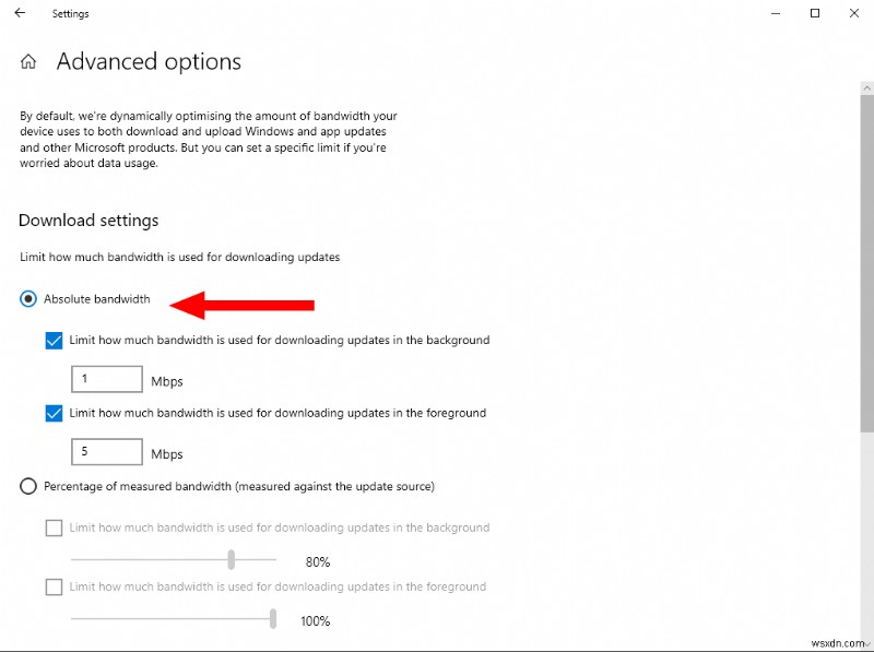 Windows 업데이트 대역폭 제한 설정 방법