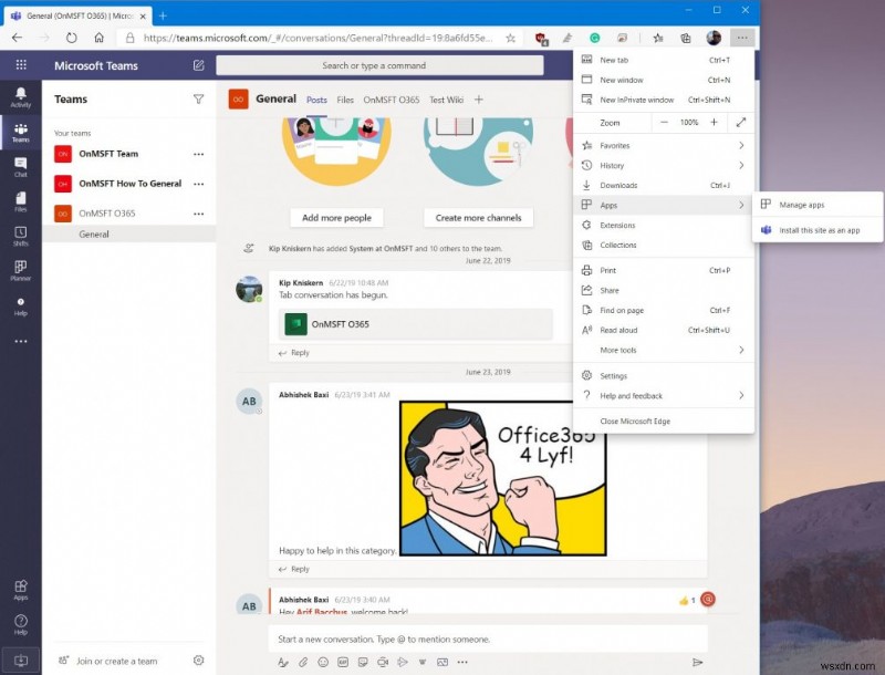 Microsoft Teams 채널을 별도 창으로 여는 방법 – PWA 활용 멀티태스킹 가이드