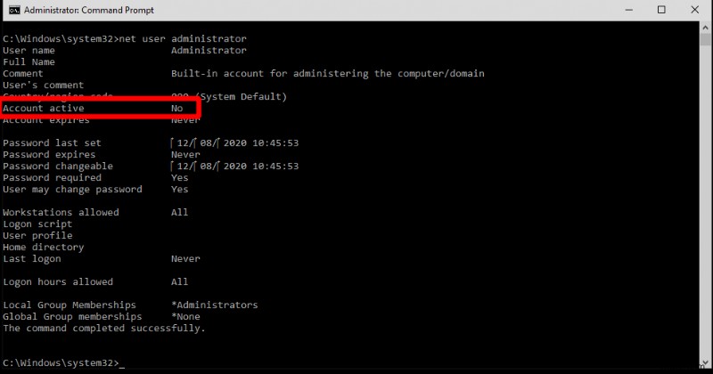 Windows 10 기본 관리자(Administrator) 계정 활성화하는 방법