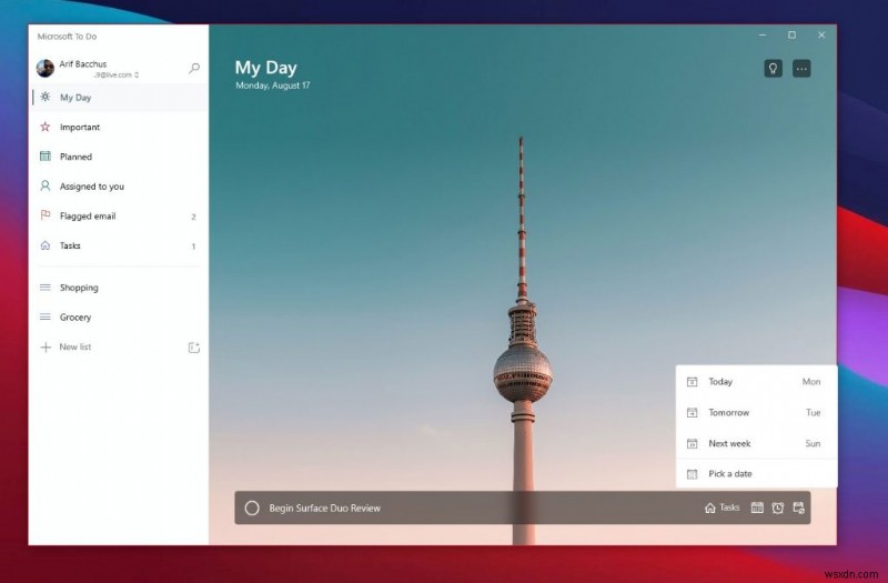 Windows 10에서 Microsoft To Do로 생산성 높이는 5가지 핵심 방법