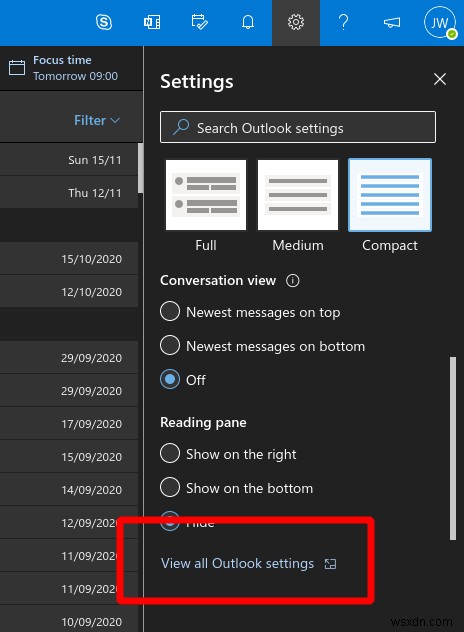 Outlook 웹 앱에서 부재 중 자동 응답 설정하는 방법
