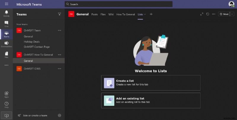 Microsoft Teams에서 Microsoft Lists를 활용하는 방법