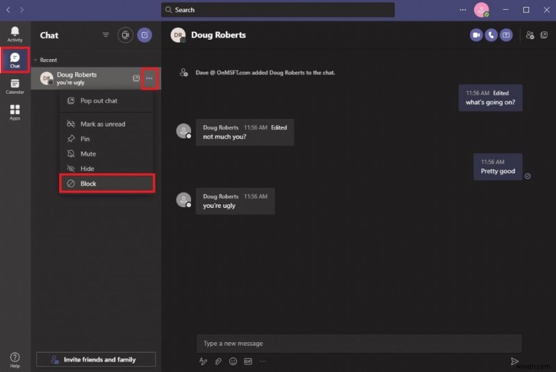 Windows 10과 모바일에서 Microsoft Teams 사용자를 차단하는 방법