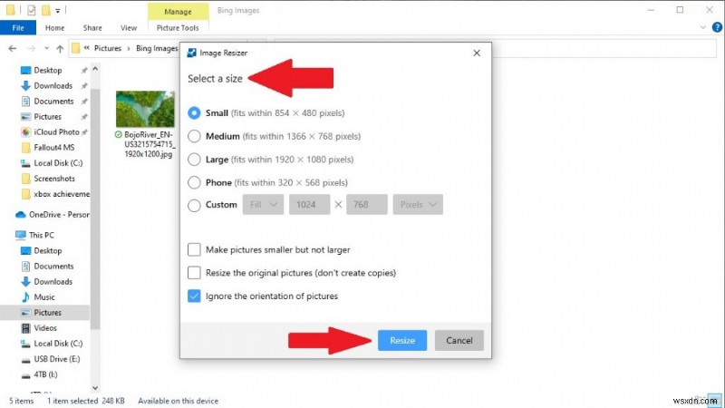 Windows 10에서 PowerToys Image Resizer로 이미지 크기 한 번에 조정하는 방법