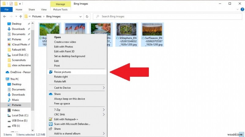 Windows 10에서 PowerToys Image Resizer로 이미지 크기 한 번에 조정하는 방법