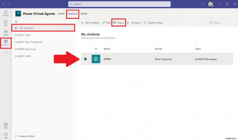 Microsoft Teams에서 Power Virtual Agents 챗봇 토픽 만들고 편집하는 완벽 가이드