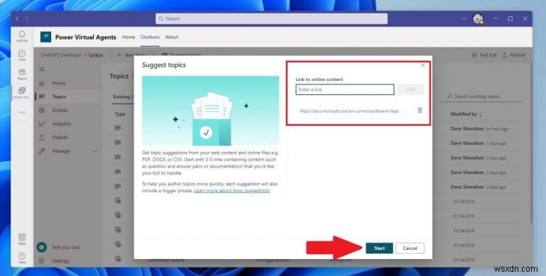 Microsoft Teams에서 Power Virtual Agents 챗봇 토픽 만들고 편집하는 완벽 가이드