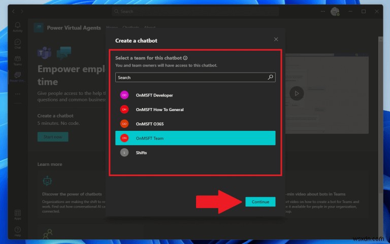 Microsoft Teams에서 Power Virtual Agents 챗봇 손쉽게 만드는 방법