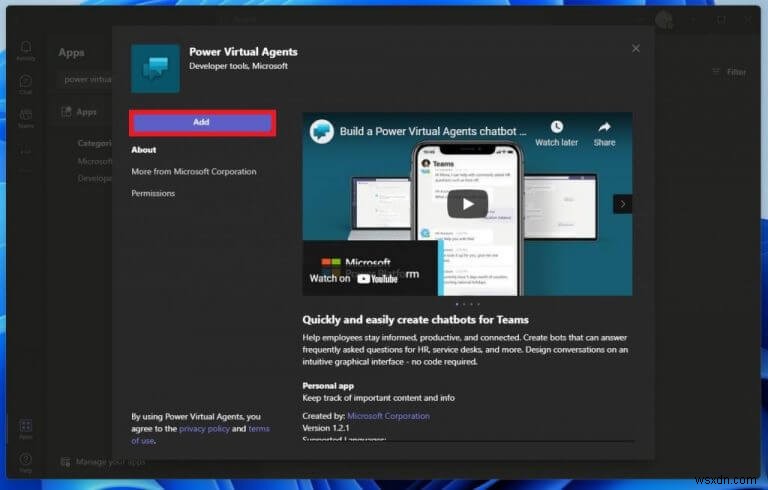 Microsoft Teams에서 Power Virtual Agents 챗봇 손쉽게 만드는 방법