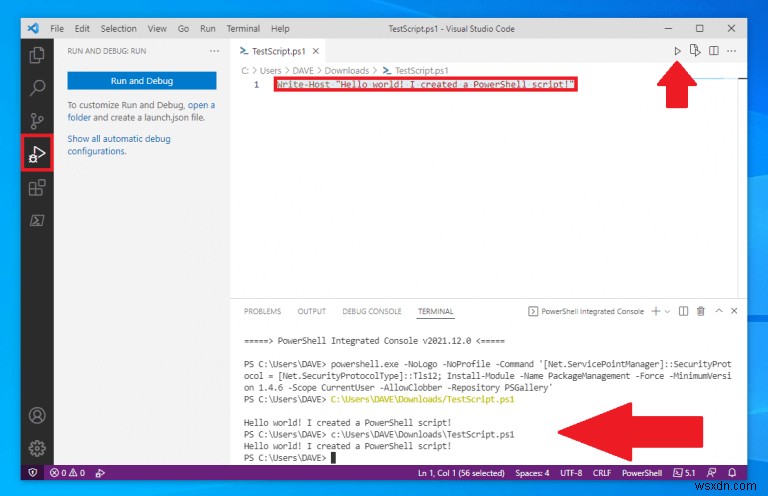 Visual Studio Code로 Windows 10과 11에서 PowerShell 스크립트 만드는 방법
